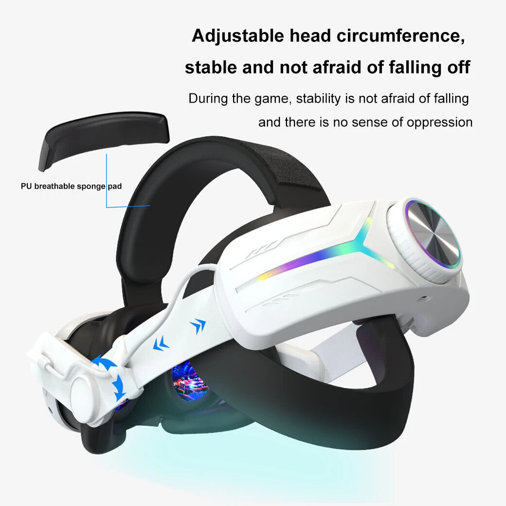 Meta Quest 3 : Head Strap RGB Backlight With Battery 8000mAh