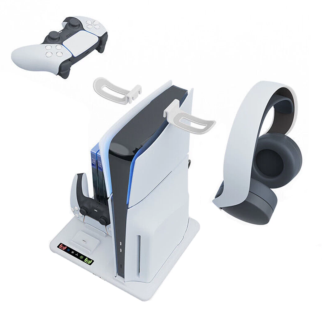 PS5 Slim : iPlay Multi-Functional Stand + Headphone Holder