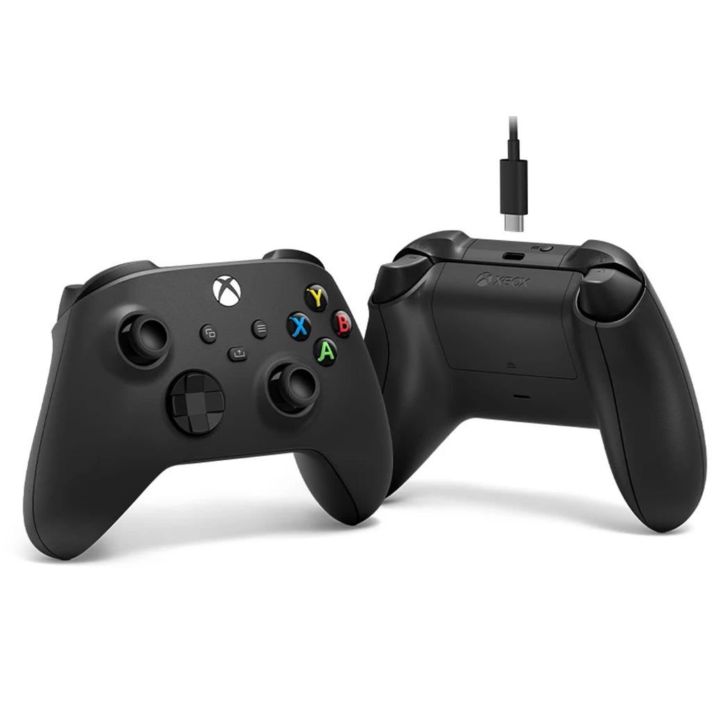 Xbox : Microsoft Xbox Wireless Controller + USB-C® Cable (Black)