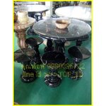 โต๊ะหินอ่อนสีดำ