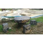 โต๊ะหินธรรมชาติสีดำ