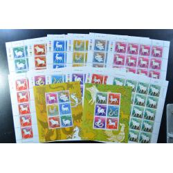 แสตมป์ชุดนักษัตร 2546-2557 + ชีท 6ปีหน้า-หลัง (เลขตรงกัน)