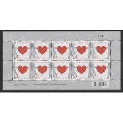 แสตมป์ตราไปรษณียากรทั่วไป (ภาพรูปหัวใจและคนจับมือ) (เต็มแผ่น)