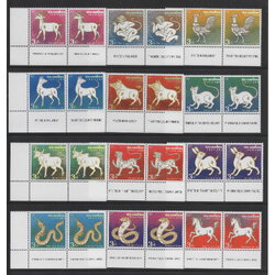 แสตมป์นักษัตรประจำปี บล็อค 2 (ครบชุด 12 ปี) มุมโรงพิมพ์