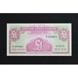 ธนบัตรที่ระลึก 1 POUND กองทัพประเทศอังกฤษ สภาพ UNC