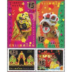 แสตมป์เทศกาลตรุษจีน (พิมพ์ทับแก้ราคา15บาท)