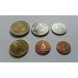 เหรียญหมุนเวียน พ.ศ.2559 ครบชุด เหรียญ25สต./50สต./1บาท/2บาท/5บาท/10บาท สภาพ UNC