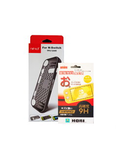 Nintendo Switch Lite TPU Card Grip + Screen Protector(Glass)