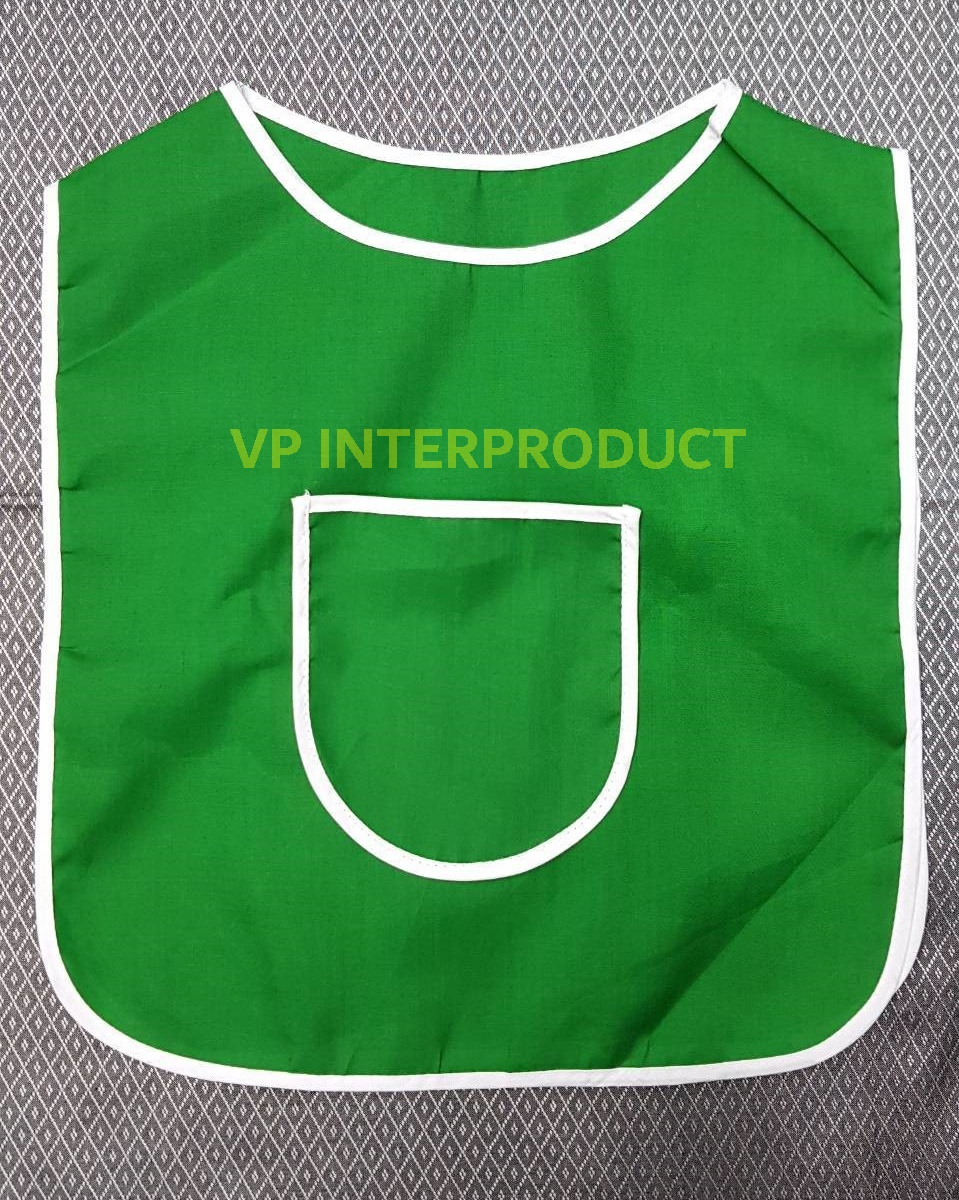 ผ้ากันเปื้อนเด็ก FREE SIZE เสื้อกันเปื้อน สวมหัวได้ รับปักโลโก้ตามแบบได้