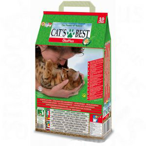 ทรายแมวเปลือกไม้สน Cat best Oko plus 10 ลิตร