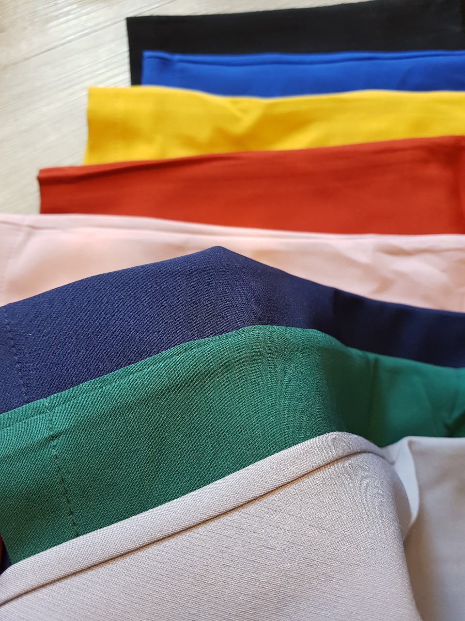 กางเกงขายาวสีดำ/ชมพู/กรม #1904-2