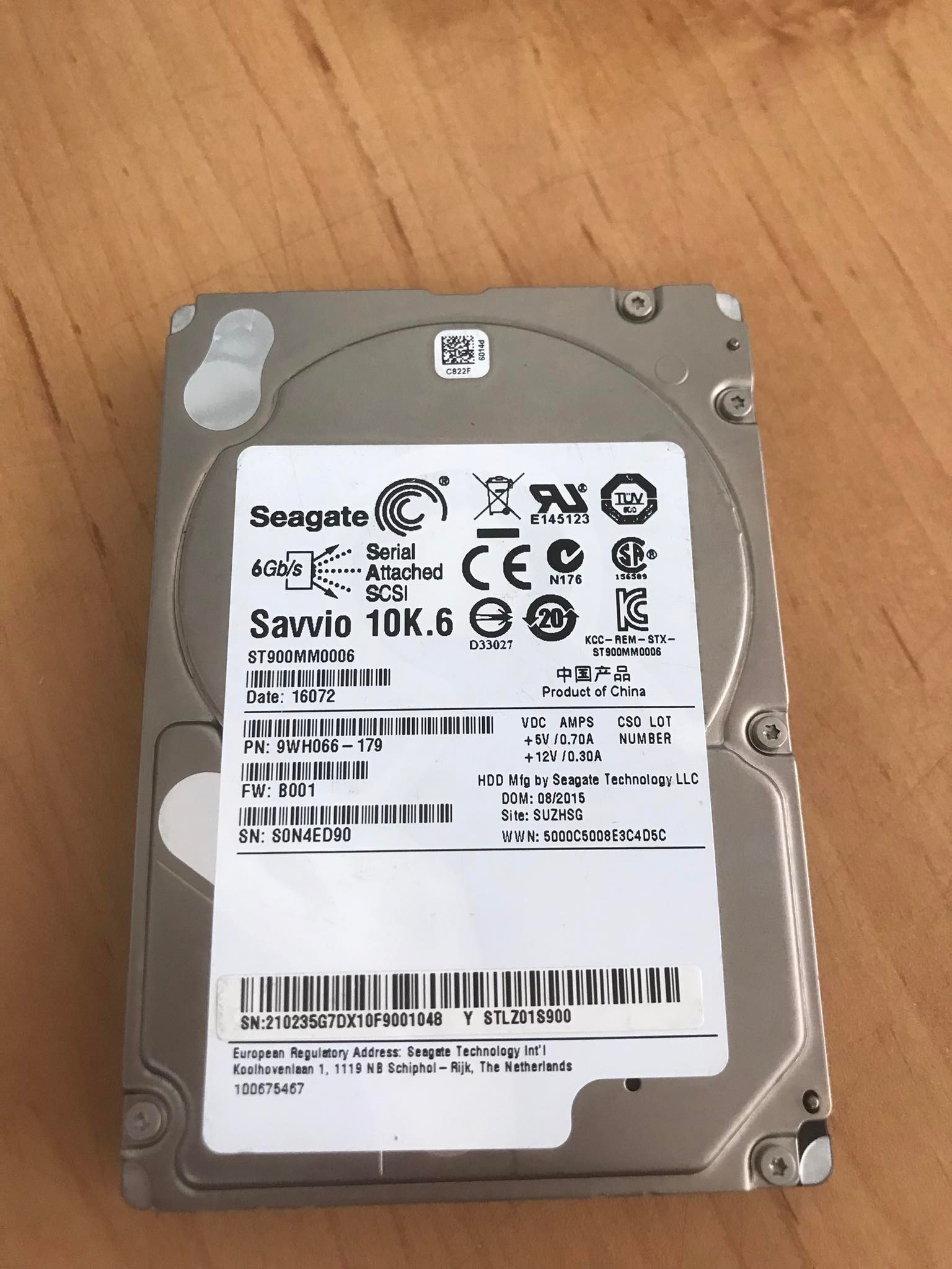 Seagate 900GB 10K 6G SAS 2.5" 64MB HDD Hard Drive // ST900MM0006 / 9WH066-179 / STLZ01S900 (Used) // สินค้ารับประกัน โดย บริษัท อะไหล่เซิร์ฟเวอร์ จำกัด