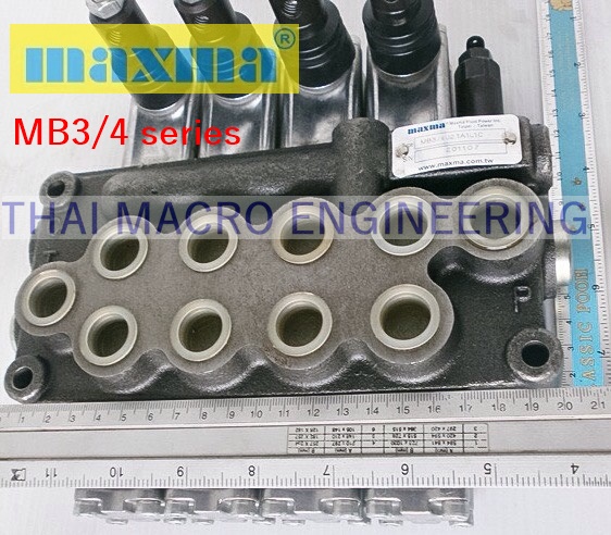 ไฮโดรลิคคอนโทรลวาล์ว(4แกน)hydraulic control valve maxma MB3/4U2 1A1L10(45L/min)(4,600Psi/315Bar)