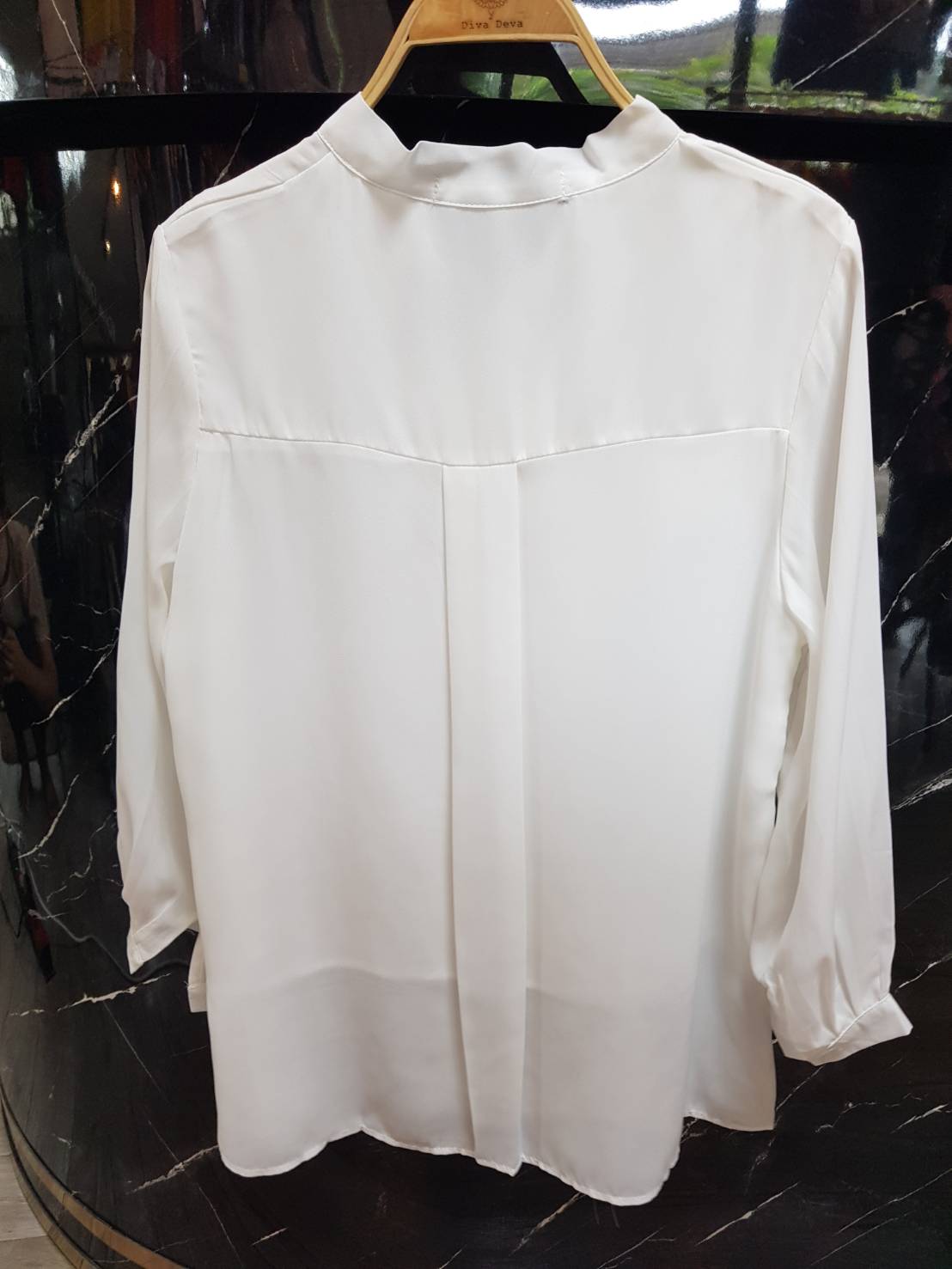 9006 Kim Shirt เบสิค ม่วง/ขาว/ชมพู (FreeSize)