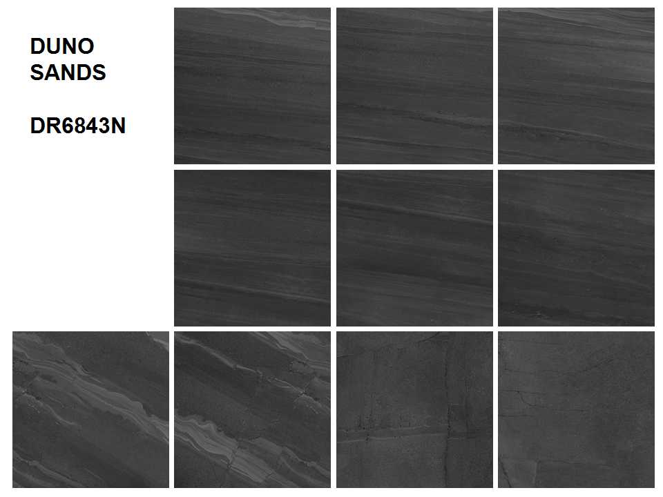DR6843N DUNO SANDS(BLACK) / (ขนาด60x60) (4แผ่น/กล่อง) (1.44 ตร.ม./กล่อง)