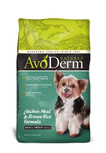 Avoderm Small breed - Chicken and rice formula 1.5 kg อาหารสุนัขโตแบบเม็ด สำหรับสุนัขพันธุ์เล็กทุกพันธุ์ อายุ 1 ปีขึ้นไป สูตรเนื้อไก่และข้าวกล้อง