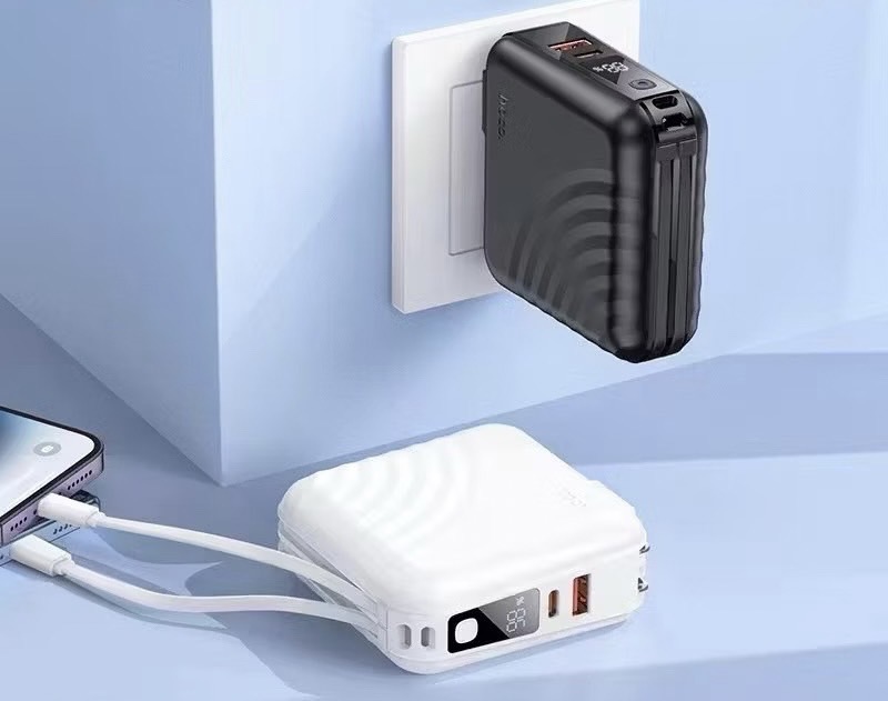 A6 STRONG PD20W+22.5W FAST CHARGING POWERBANK WITH CABLE AND DIGITAL 15000mAh