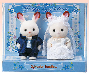 เบบี้กระต่ายช็อคโกแล็ตในชุดแต่งงาน (JP) Sylvanian Families Happy Wedding Set