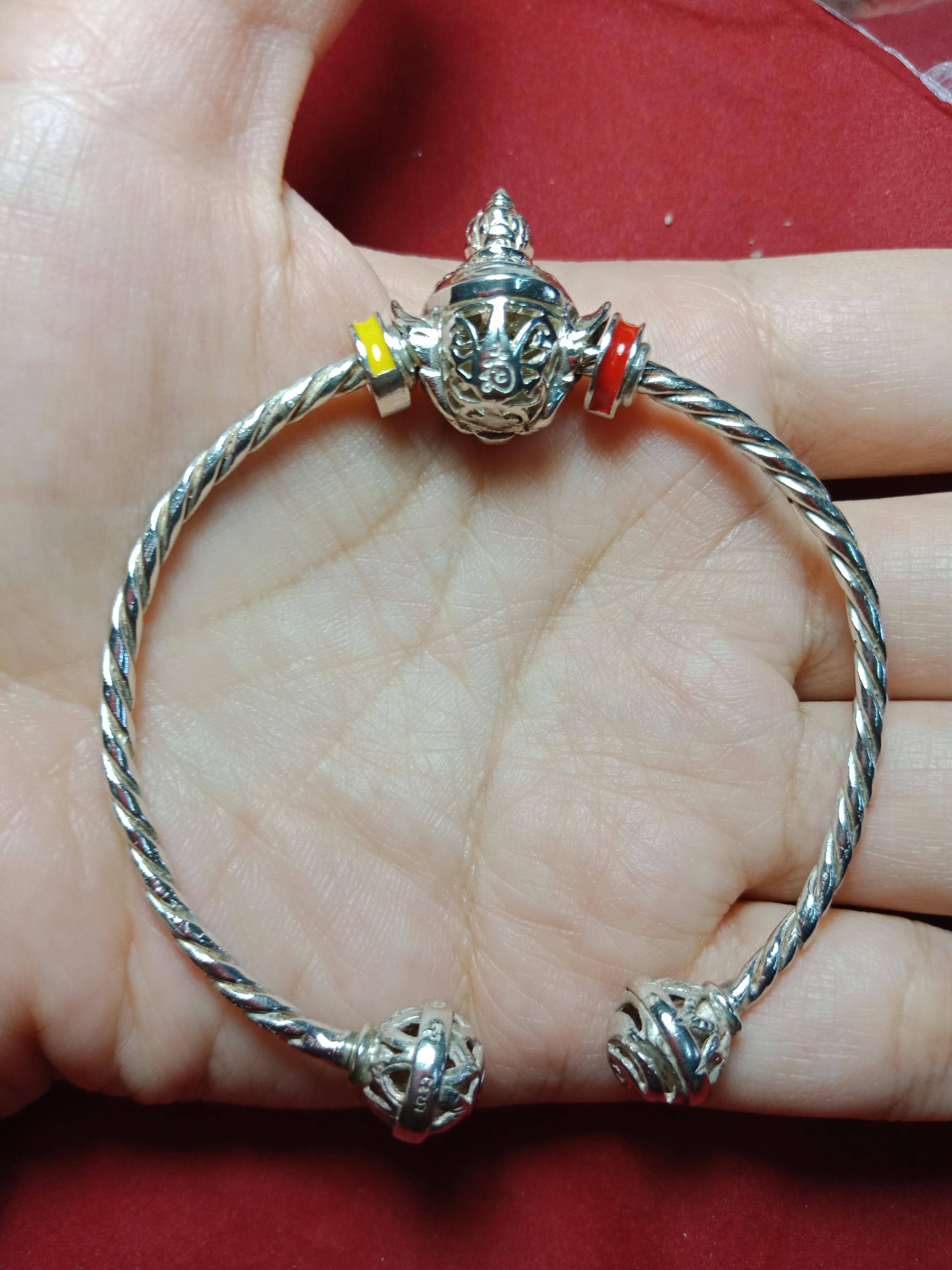 กำไลท้าวเวสสุวรรณ เนื้อเงิน วัดจุฬามณี ปี 2562