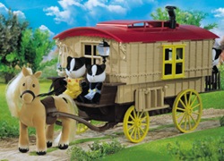 [หมดแล้ว] บ้านรถม้าซิลวาเนียน (UK) Sylvanian Families Caravan and Pony V5%