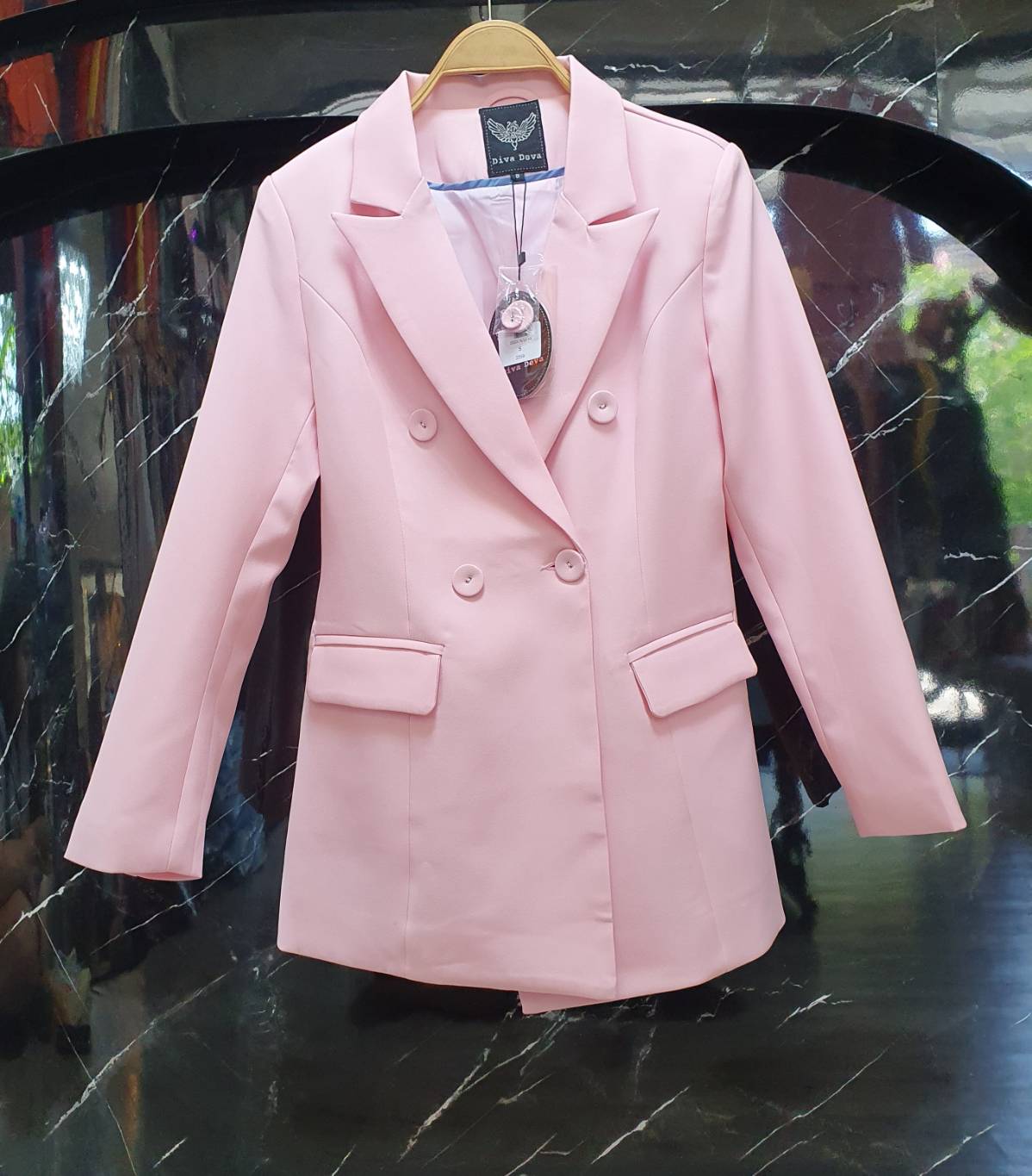 No.2359 เสื้อสูทผู้หญิงChic 4B V.2 สีเขียวอ่อน/สีชมพูอ่อน/สีฟ้าอ่อน (ไม่รวมกางเกง)
