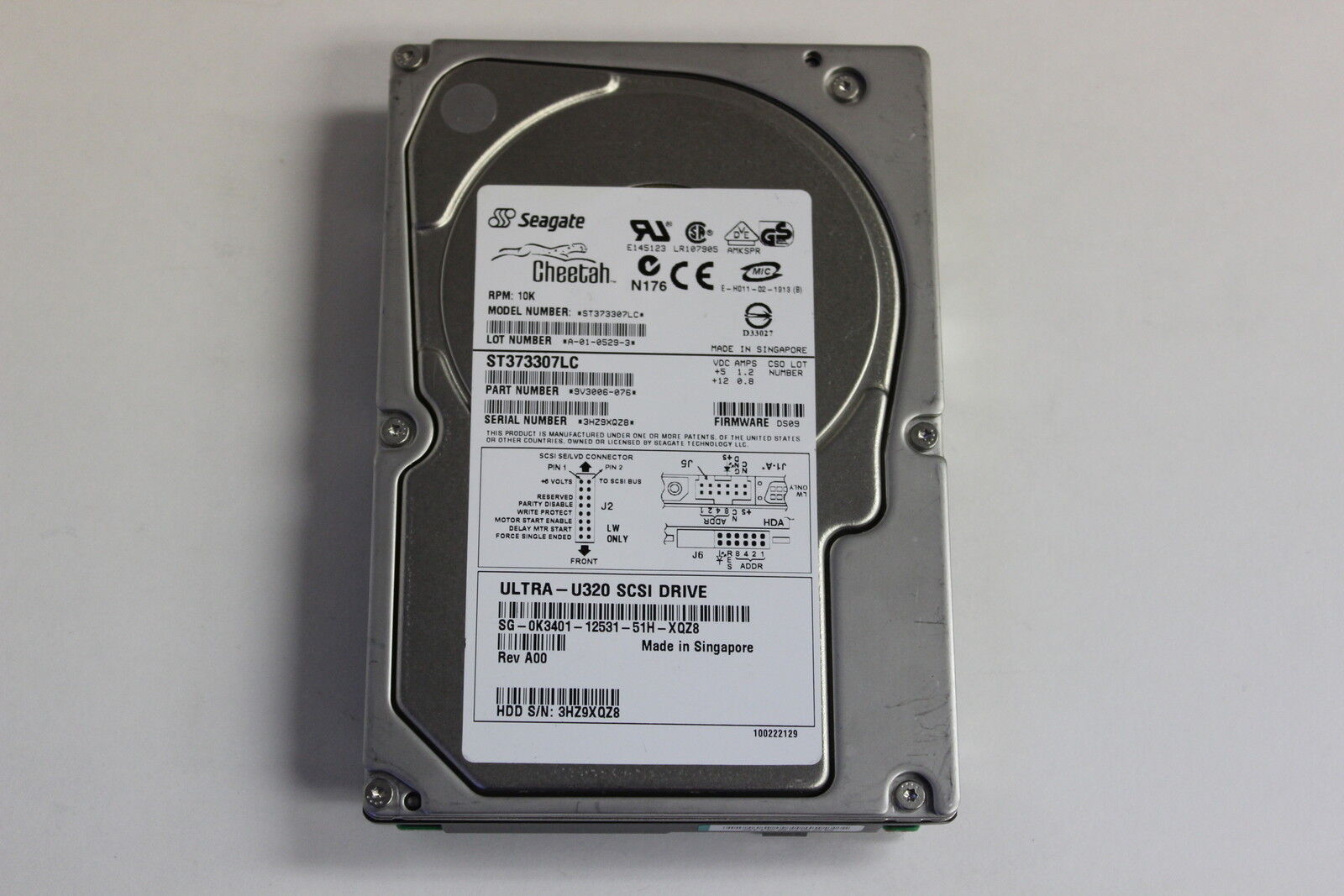 SEAGATE 3.5 73GB 80 PIN ULTRA U320 SCSI HARD DRIVE DELL // 0K3401 / ST373307LC (Used) // สินค้ารับประกัน โดย บริษัท อะไหล่เซิร์ฟเวอร์ จำกัด