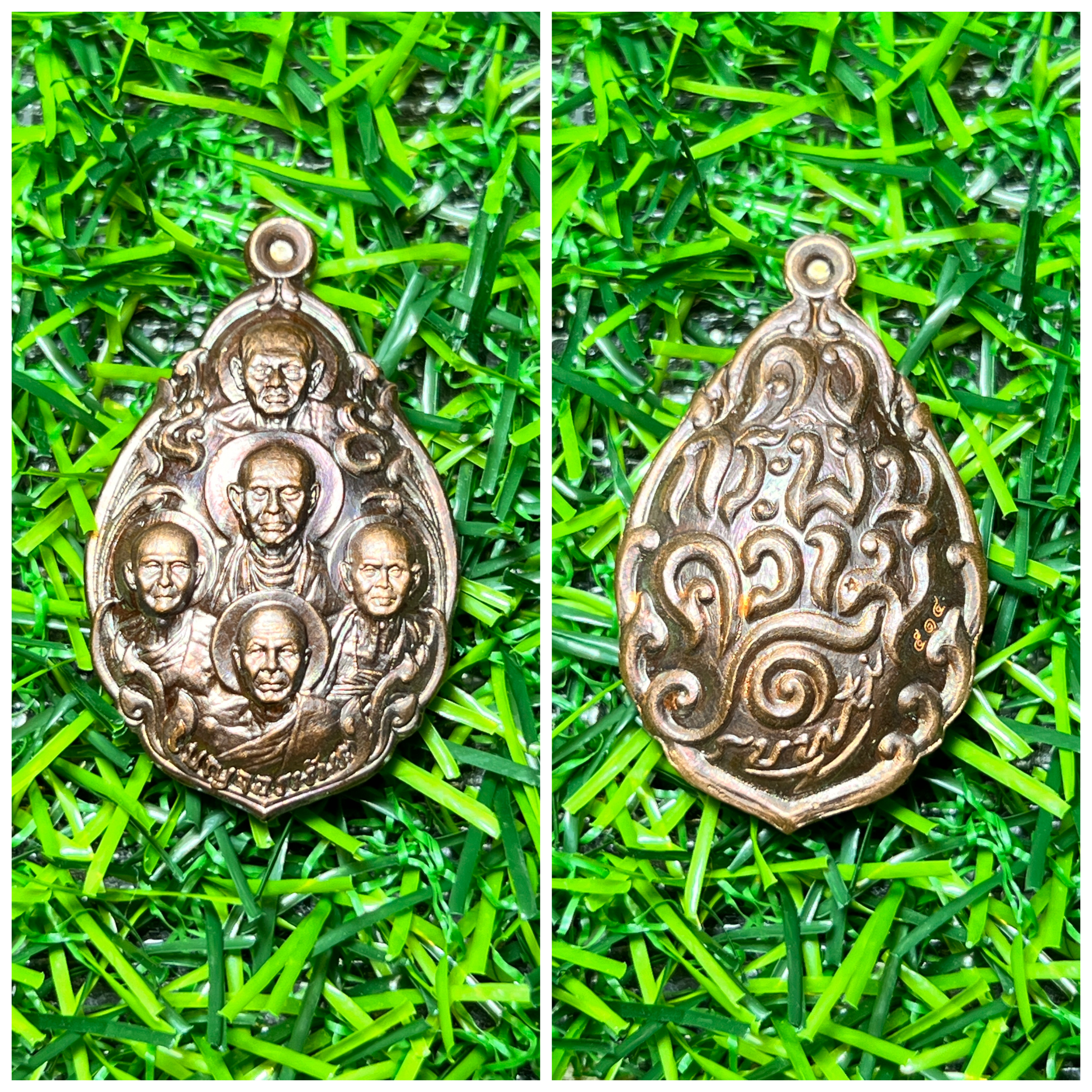 เหรียญเบญจอรหันต์ คงกระพันความดี บารมี 59 (หลวงปู่ทวด สมเด็จโต หลวงปู่มั่น ครูบาศรีวิชัย หลวงพ่อสด) โดย อ.สันติ พิเชฐชัยกุล #ศิลปินประติมากรรมระดับโลก นักปั้นแห่งจิตวิญญาณ #พิมพ์กลาง ขนาดวัดถึงห่วง 3.5 ซม.