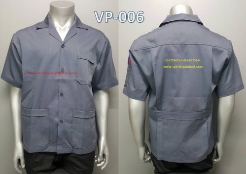 เสื้อช็อปสีพื้น แขนสั้น เสื้อช่าง ขนาด S-2XL ผ้าคอมทวิว รับปักโลโก้