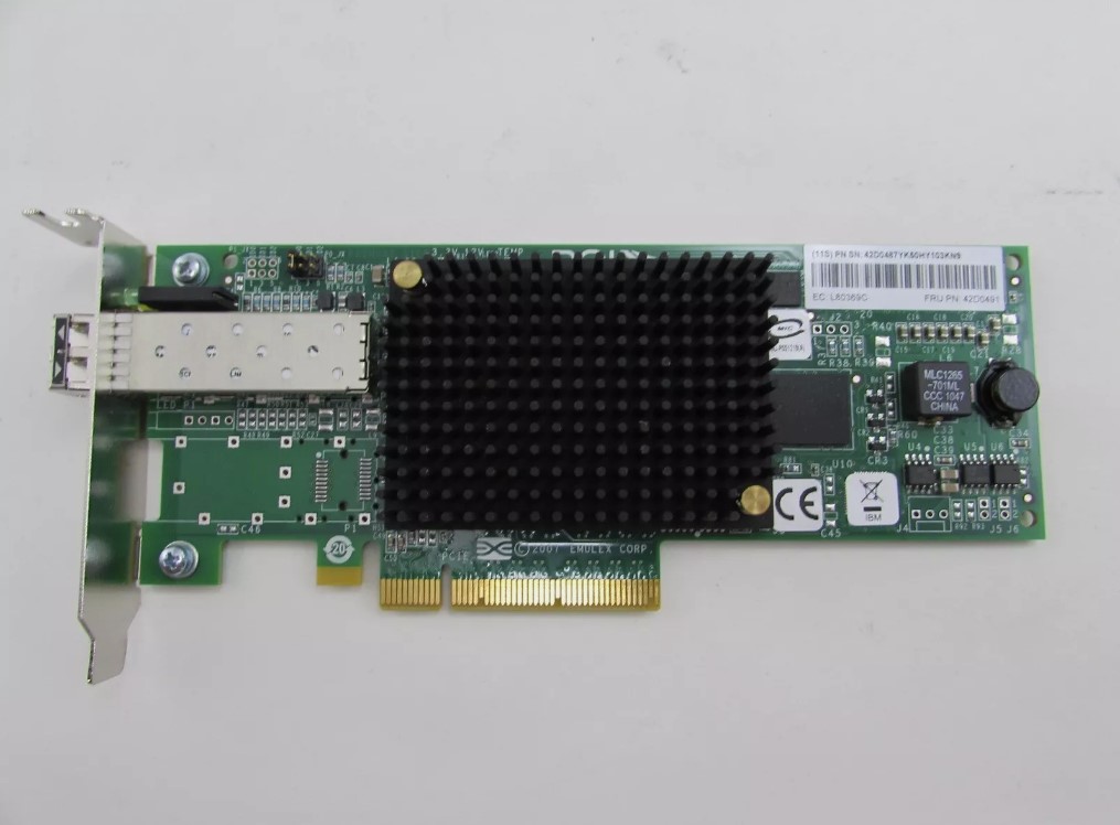 Emulex IBM LPE12000 8Gb Fibre Channel Single Port HBA Host Bus Adapter // 42D0491 / 42D0487 (Used) // สินค้ารับประกัน โดย บริษัท อะไหล่เซิร์ฟเวอร์ จำกัด