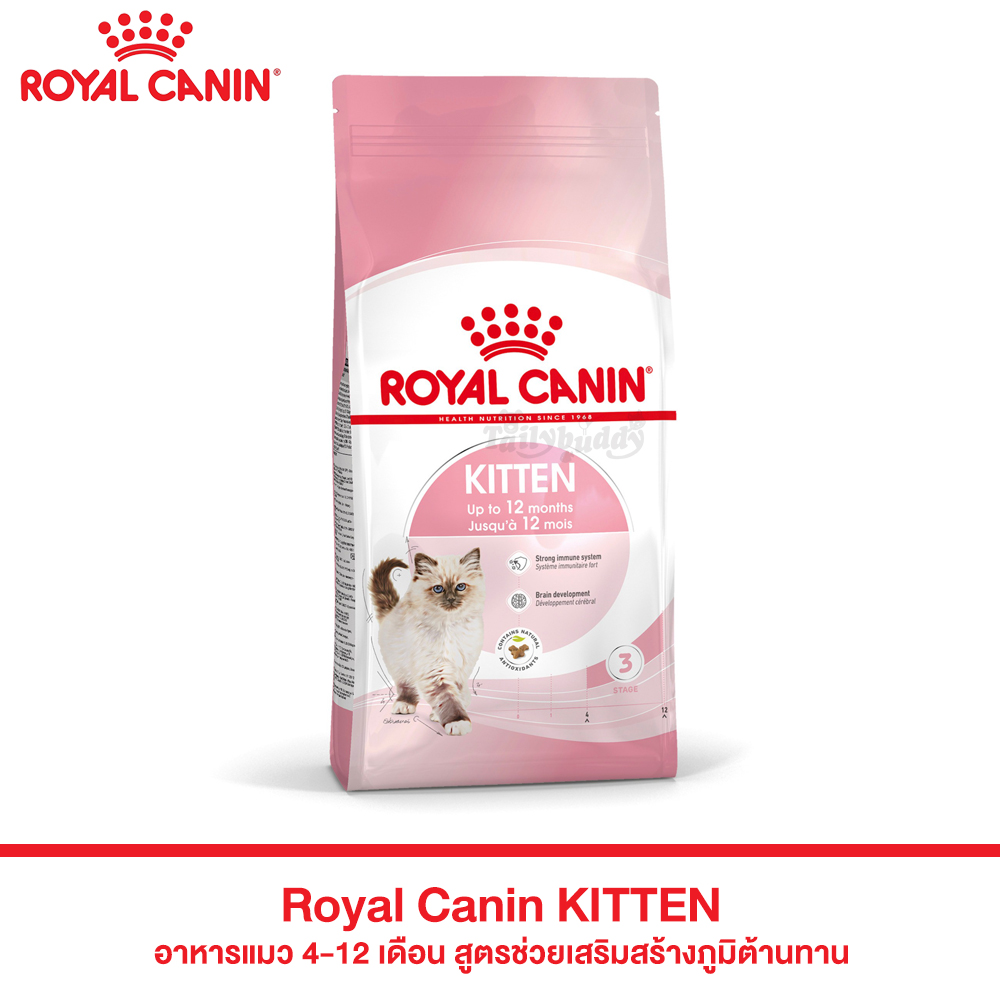 Royal canin kitten 400 g อาหารเม็ดสำหรับลูกแมว อายุ 4 ถึง 12 เดือน ขนาด 400 กรัม