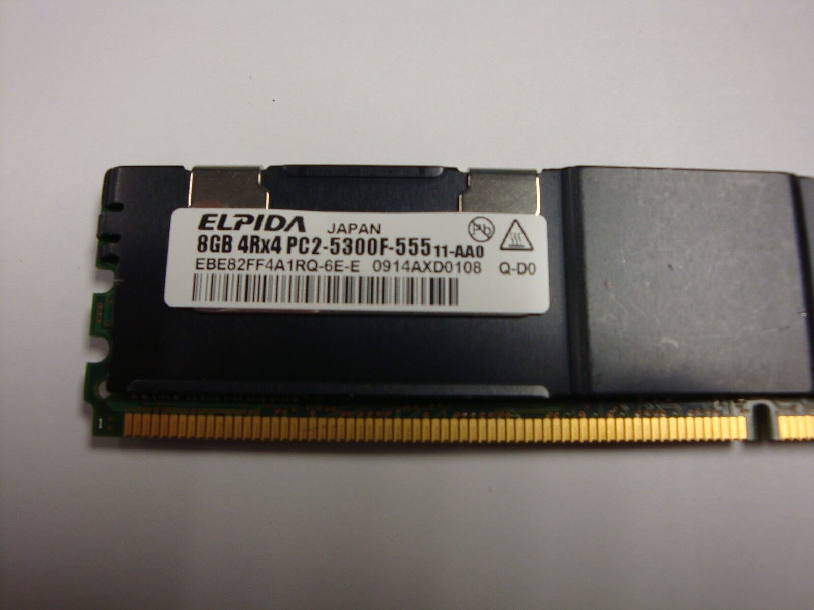 Elpida 8GB 4Rx4 PC2-5300F DDR2-667 Server Ram // EBE82FF4A1RQ-6E-E (Used) // สินค้ารับประกัน โดย บริษัท อะไหล่เซิร์ฟเวอร์ จำกัด