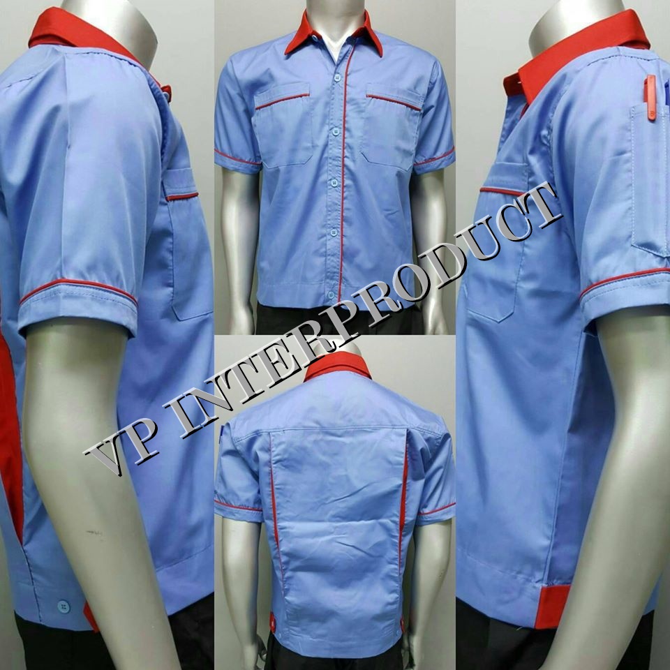 เสื้อช่าง 2 สี เเขนสั้น ผ้าคอมทวิว ไซร์ M-XXL มีสต็อก สินค้าจากโรงงานมาเอง
