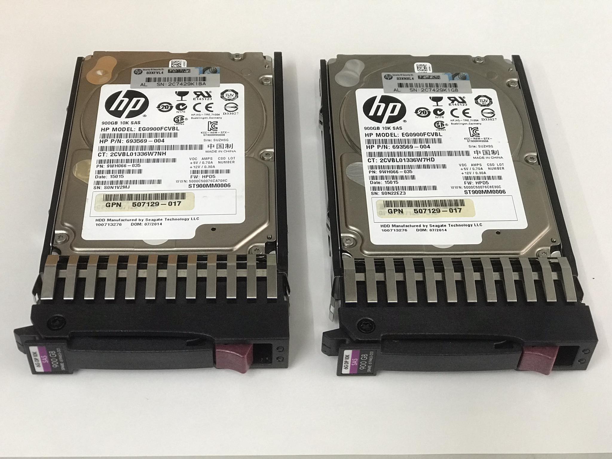 HP 900GB 10K 6G SAS 2.5'' Hard Drive // HDD 693569-004 / Tray 619463-001 / GPN 507129-017 / 9WH066-035 / ST900MM0006 / EG0900FCVBL (Used) // สินค้ารับประกัน โดย บริษัท อะไหล่เซิร์ฟเวอร์ จำกัด
