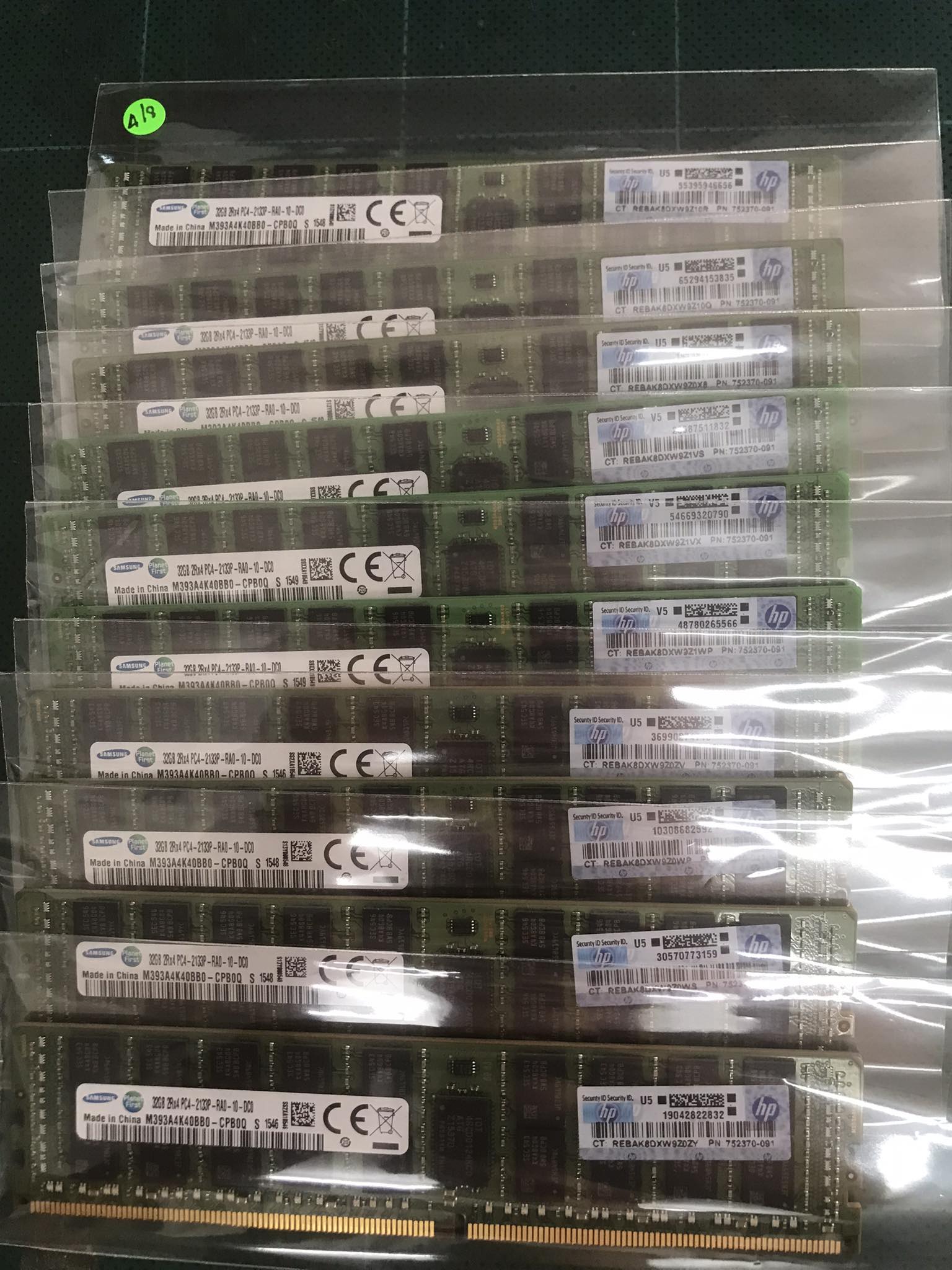 HP 32GB (2Rx4) PC4-2133P -R DDR4 Memory RAM // 752370-091 / M393AK40BB0-CPB0Q (USED) สินค้ารับประกัน โดย บริษัท อะไหล่เซิร์ฟเวอร์ จำกัด