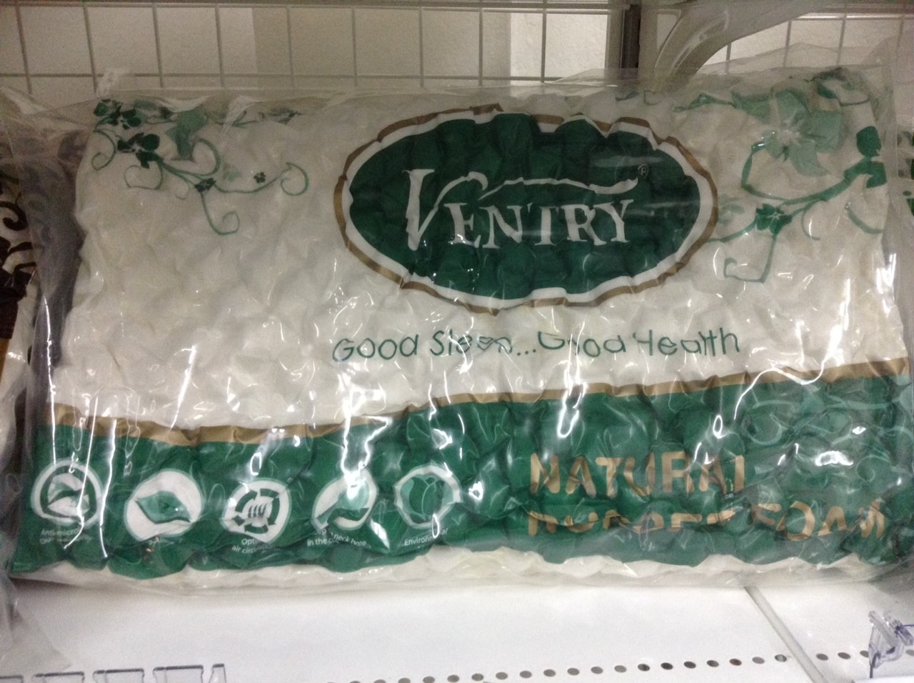 หมอนยางพารา Ventry 泰国乳胶枕头纯天然正品护颈枕进口颈椎枕代购橡胶枕头枕芯