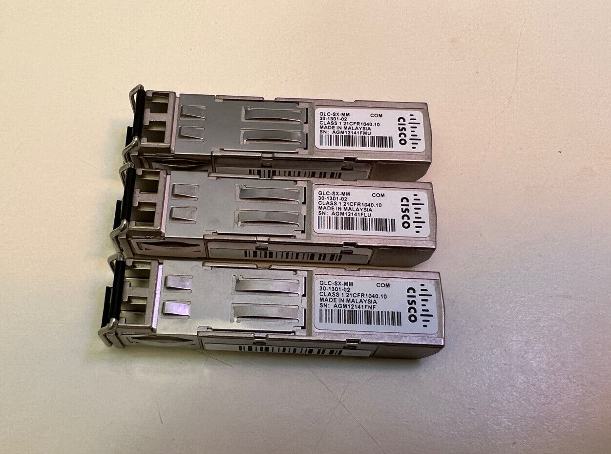 Cisco GLC-SX-MM SFP Transceiver Module 850nm 1000BaseSX 1G / 30-1301-02 / CNUIAFJAAA (Used) // สินค้ารับประกัน โดย บริษัท อะไหล่เซิร์ฟเวอร์ จำกัด