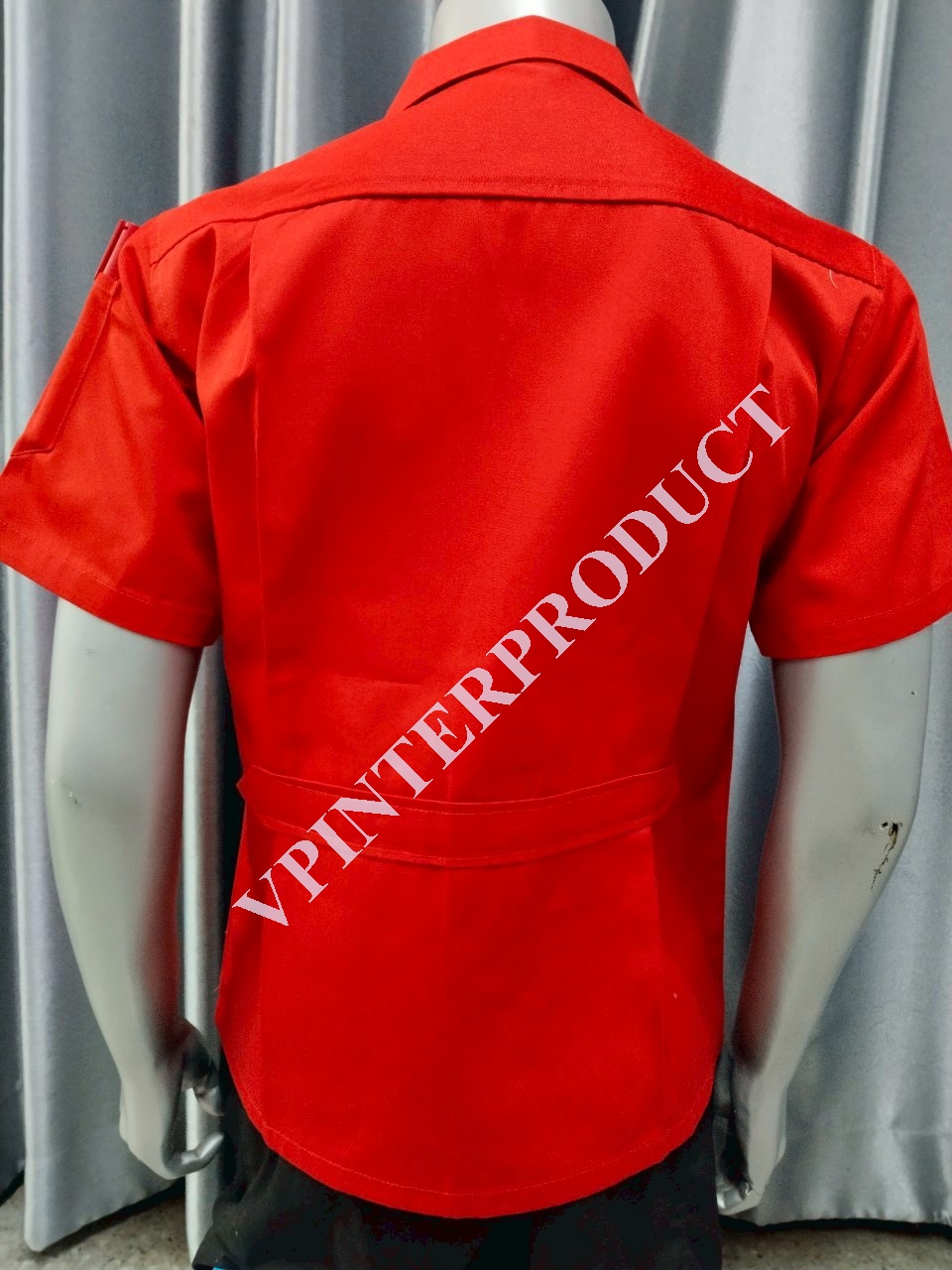 เสื้อช็อปสีพื้น แขนสั้น เสื้อช่าง ขนาด S-2XL ผ้าคอมทวิว รับปักโลโก้