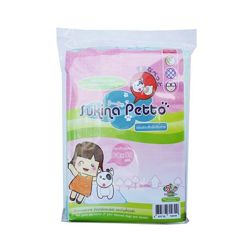 Sukina Petto Puppy Training Pad 60x90 cm 5 pcs. แผ่นรองซับปัสสาวะ ขนาด 60x90 ซม. 5 แผ่น