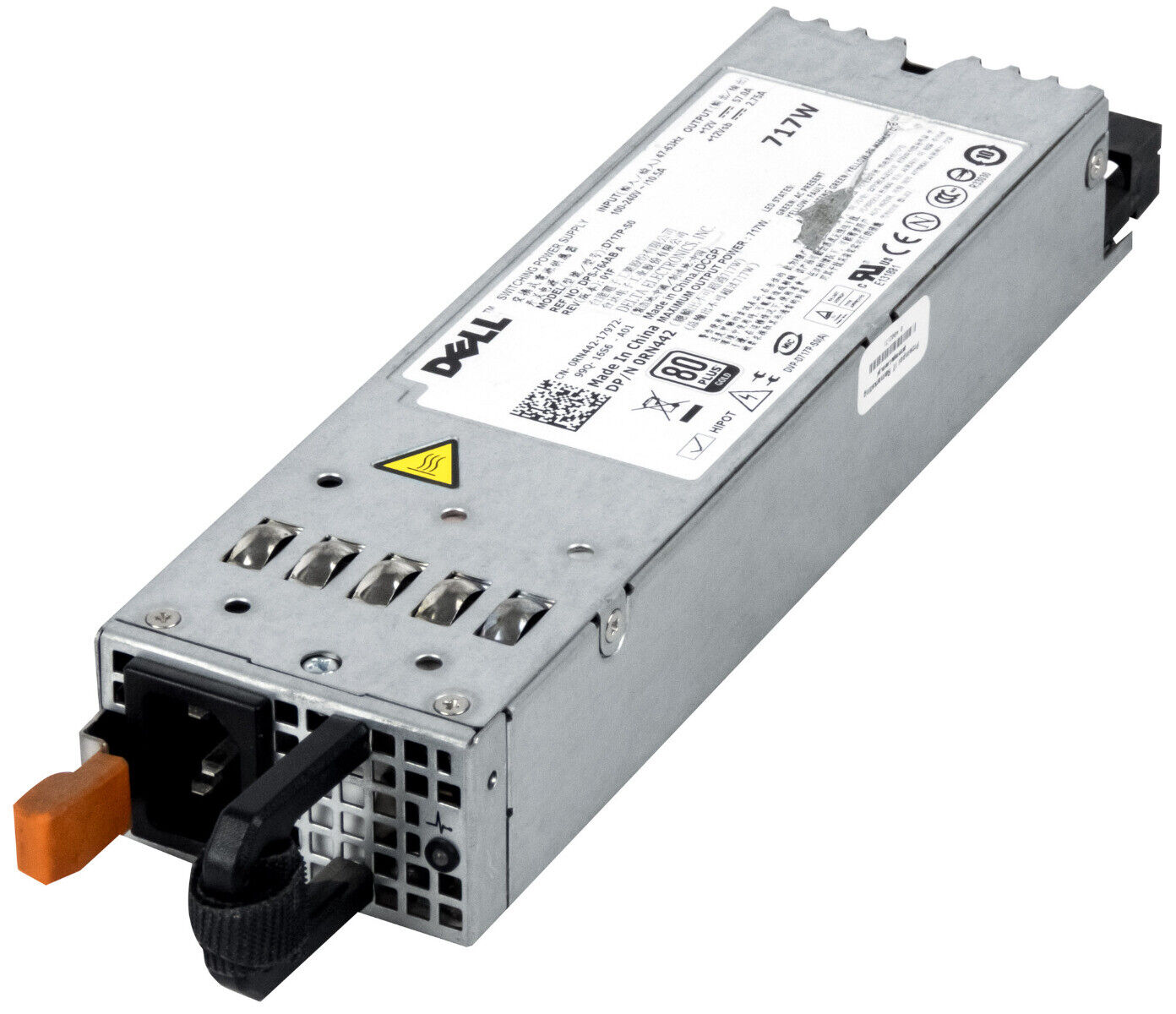 Dell Power Supply 717w 80 Plus Gold Switching For PowerEdge R610 , Model D717P-S0, 0RN442, DPS-764AB A, (Used) // สินค้ารับประกัน โดย บริษัท อะไหล่เซิร์ฟเวอร์ จำกัด
