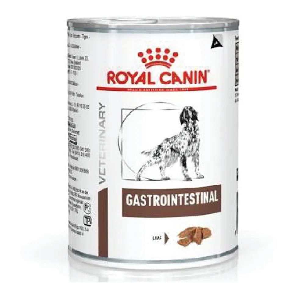 Royal Canin Veterinary Gastrointestinal 400 g อาหารสำเร็จรูปชนิดเปียกสำหรับสุนัขโต ประกอบการรักษาสุนัขที่มีปัญหาเกี่ยวกับระบบทางเดินอาหาร ท้องเสีย หรืออาเจียน 400 กรัม