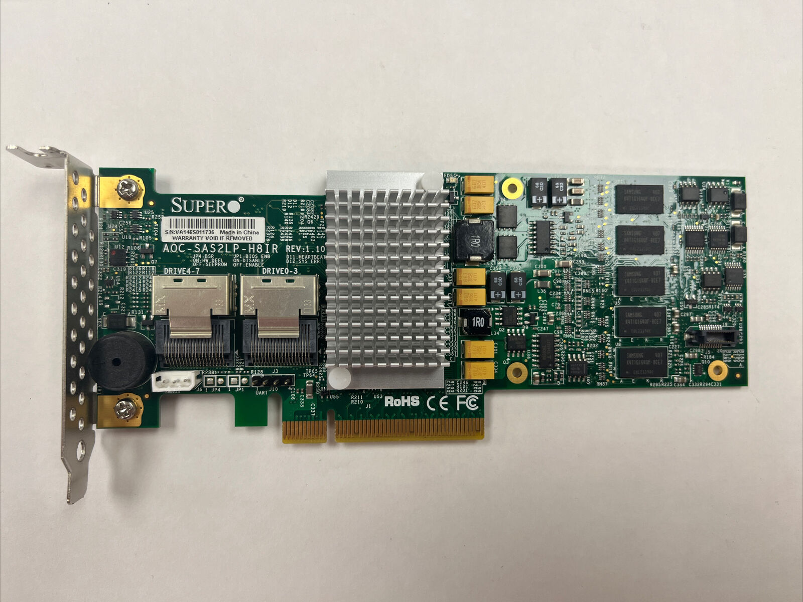 Supermicro ( LSI 9260-8i ) SAS RAID Controller PCIe Card // AOC-SAS2LP-H8IR (Used) // สินค้ารับประกัน โดย บริษัท อะไหล่เซิร์ฟเวอร์ จำกัด
