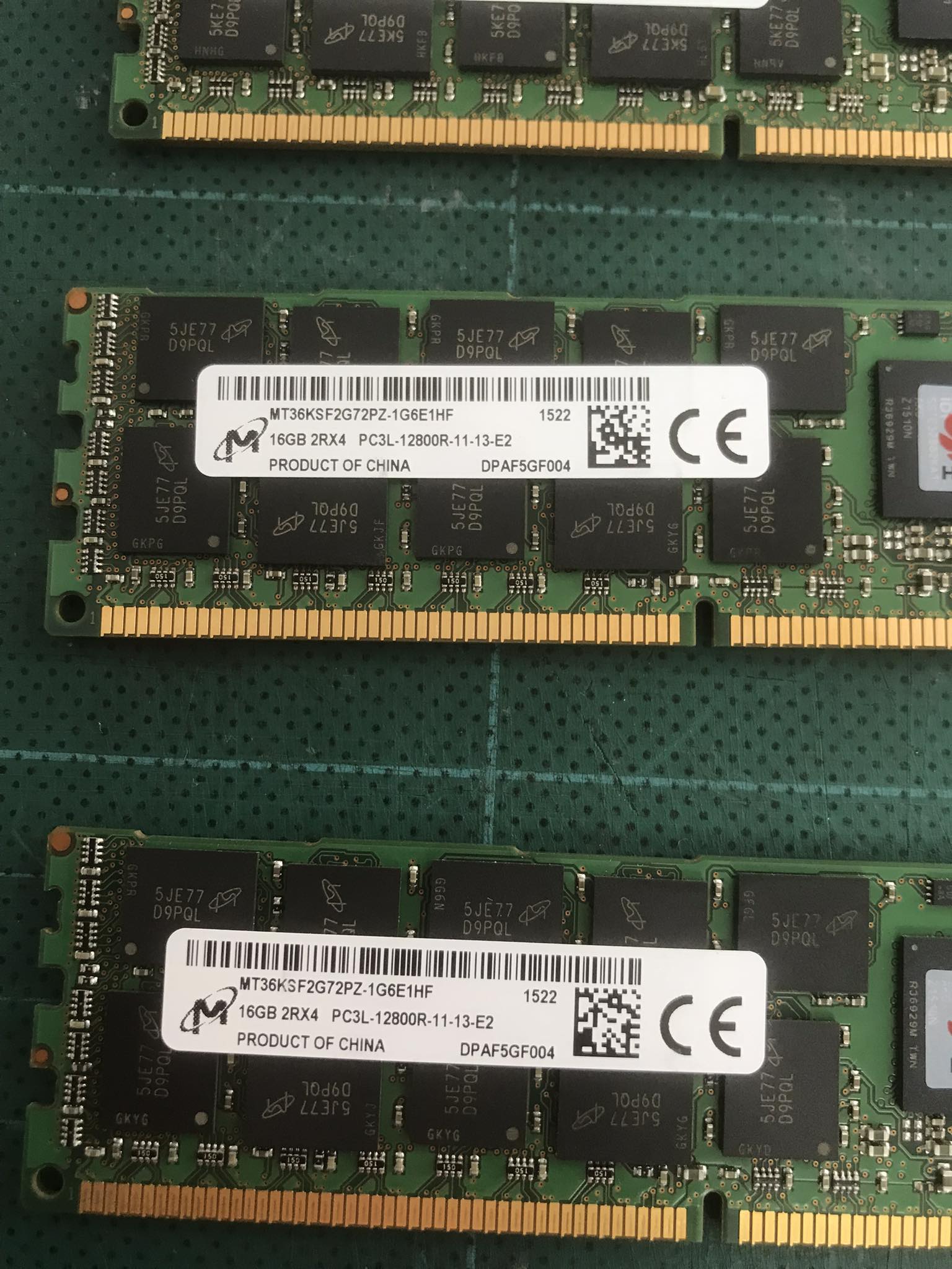 Huawei 16GB 2Rx4 PC3L-12800R DDR3-1600MHz RAM // 06200161 / MT36KSF2G72PZ-1G6 / HMT42GR7BFR4A-PB (Used) // สินค้ารับประกัน โดย บริษัท อะไหล่เซิร์ฟเวอร์ จำกัด