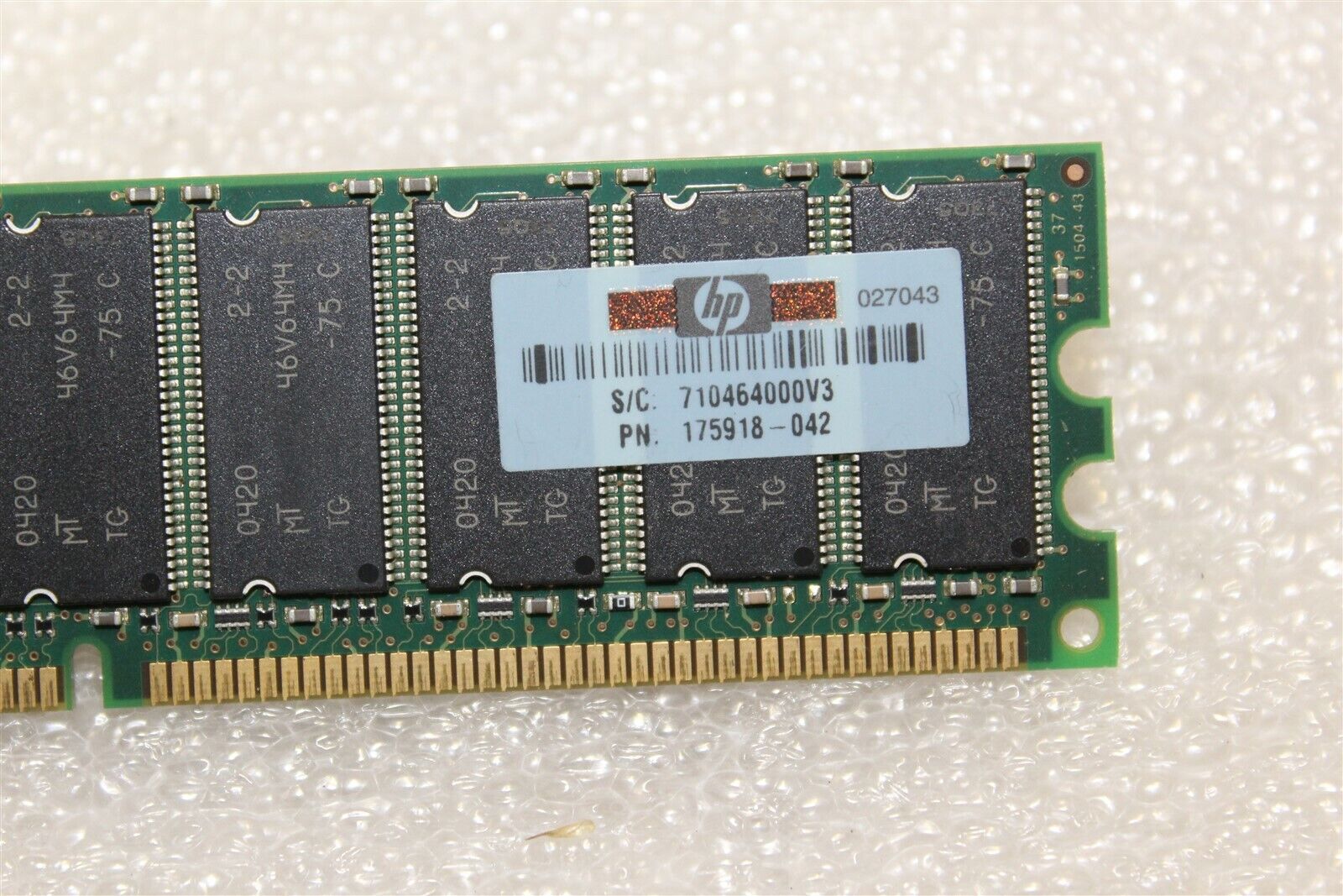 HP 512MB Memory PC1600R-20221-Z / 175918-042 // (USED) สินค้ารับประกัน โดย บริษัท อะไหล่เซิร์ฟเวอร์ จำกัด