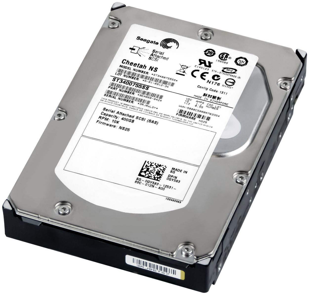 Dell 400GB 10K 3.5" 3Gbps SAS LFF Hard Disk Drive // 0GY583 / GY583 / (ST3400755SS) (Used) // สินค้ารับประกัน โดย บริษัท อะไหล่เซิร์ฟเวอร์ จำกัด