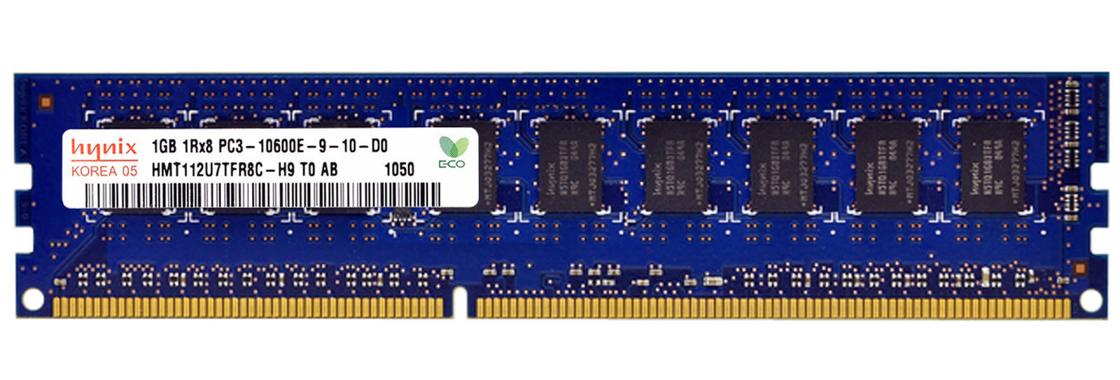 Hynix 1GB PC3-10600 DDR3-1333MHz / 1GB 1Rx8 PC3-10600E / HMT112U7TFR8C-H9 (Used) // สินค้ารับประกัน โดย บริษัท อะไหล่เซิร์ฟเวอร์ จำกัด
