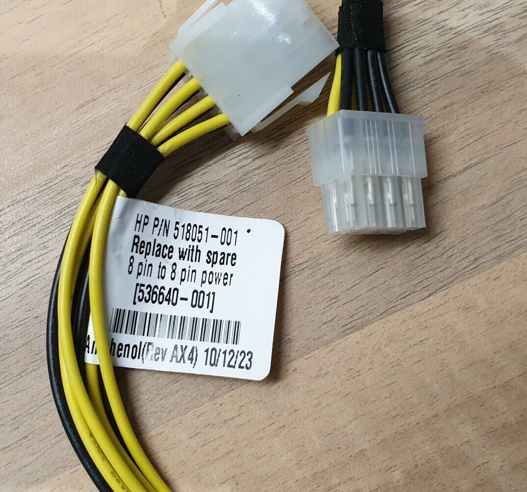 HP Cable Server 8-Pin to 8-Pin Power Cable Proliant ML150 G6 // 518051-001 (Used) // สินค้ารับประกัน โดย บริษัท อะไหล่เซิร์ฟเวอร์ จำกัด