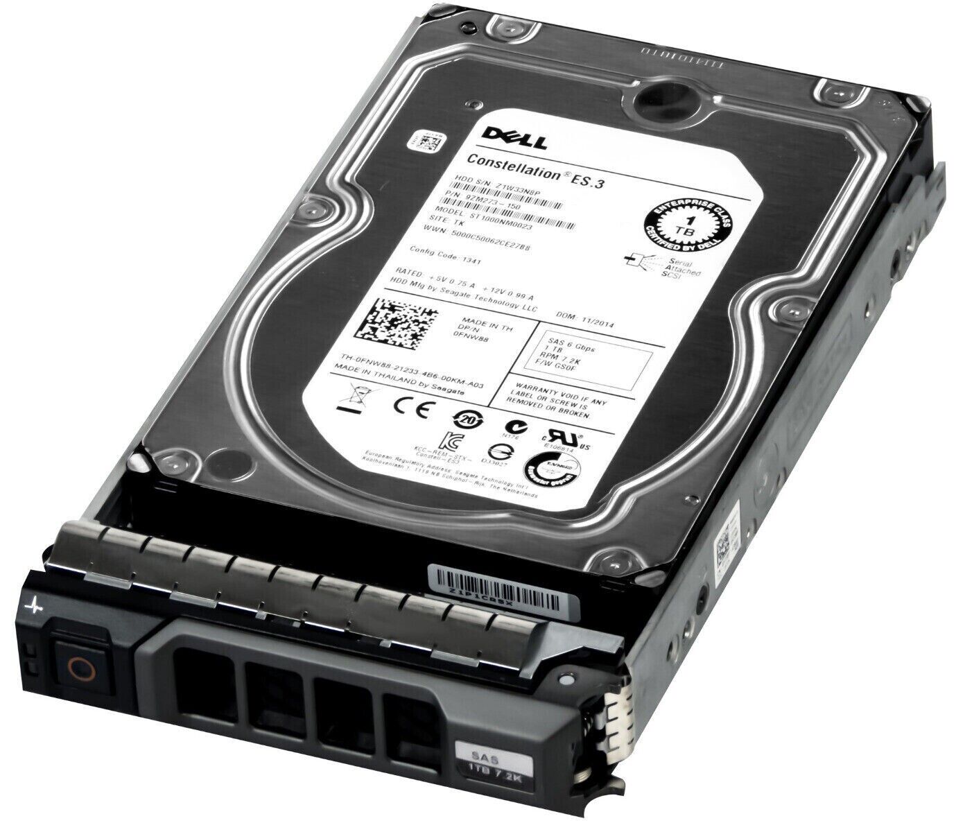 DELL 1TB 7.2K 6G 3.5" SAS FNW88 0FNW88 ( ST1000NM0023 ) Hard Drive สินค้ารับประกัน โดย บริษัท อะไหล่เซิร์ฟเวอร์ จำกัด