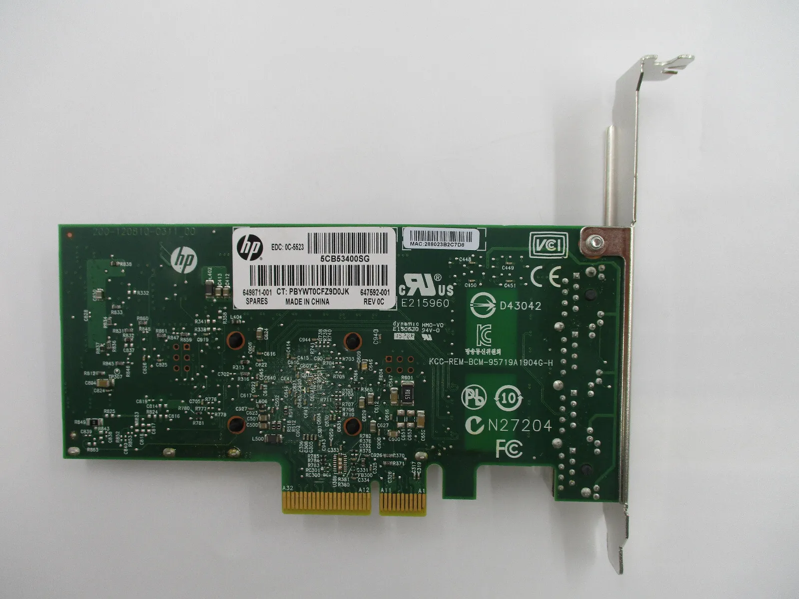 HP Ethernet 1Gb 4-port 331T Adapter Network NIC , 649871-001, 647592-001 (Used) // สินค้ารับประกัน โดย บริษัท อะไหล่เซิร์ฟเวอร์ จำกัด