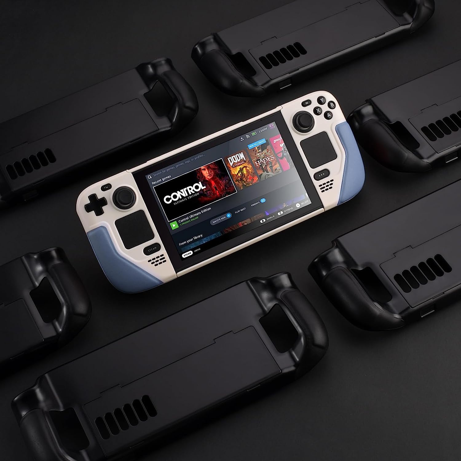 Steam Deck : Case Cover Two Tone White/Blue