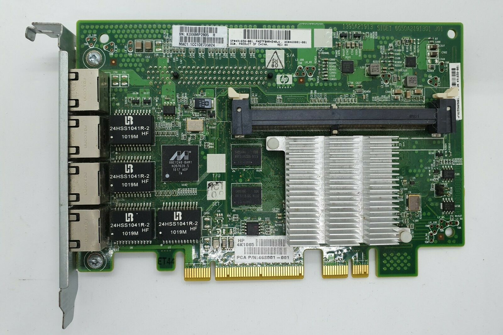 HP Quad Port NC375i Gigabit PCI-E Ethernet Adapter Card // 491838-001 / 468001-001 (Used) // สินค้ารับประกัน โดย บริษัท อะไหล่เซิร์ฟเวอร์ จำกัด